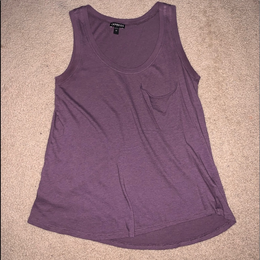 Casual purple pocket tank